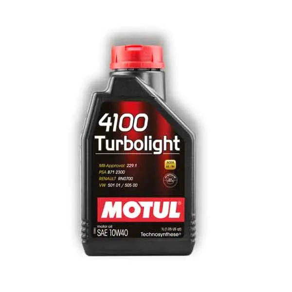 ACEITE  1/4 MOTUL 10W40 4100 TURBOLIGHT