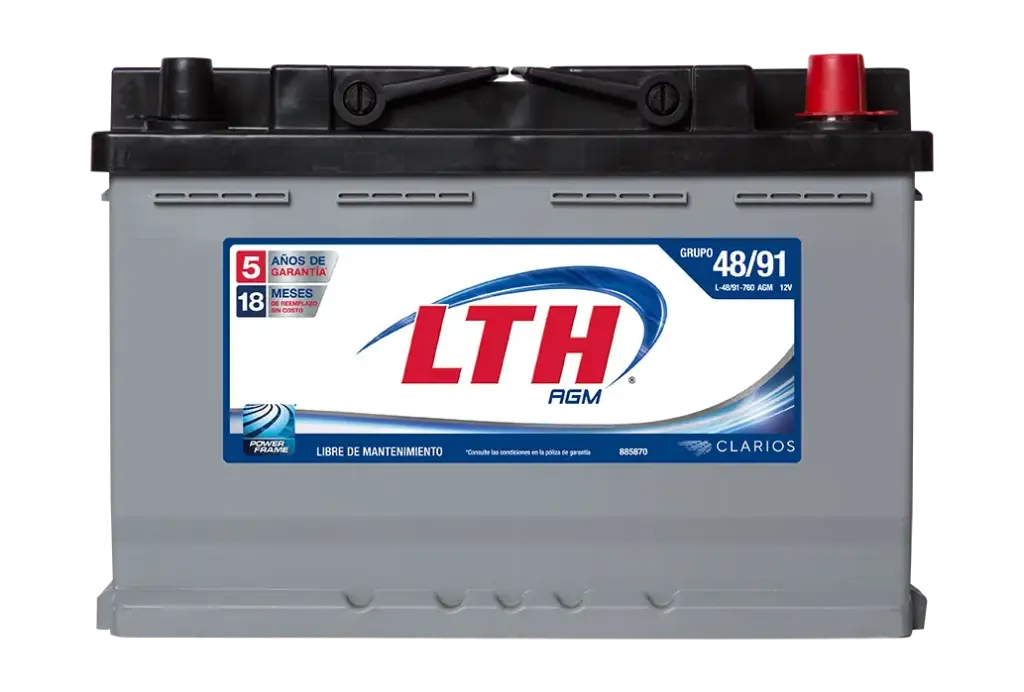 BATERIA LTH 48/91 AGM GRIS DERECHA